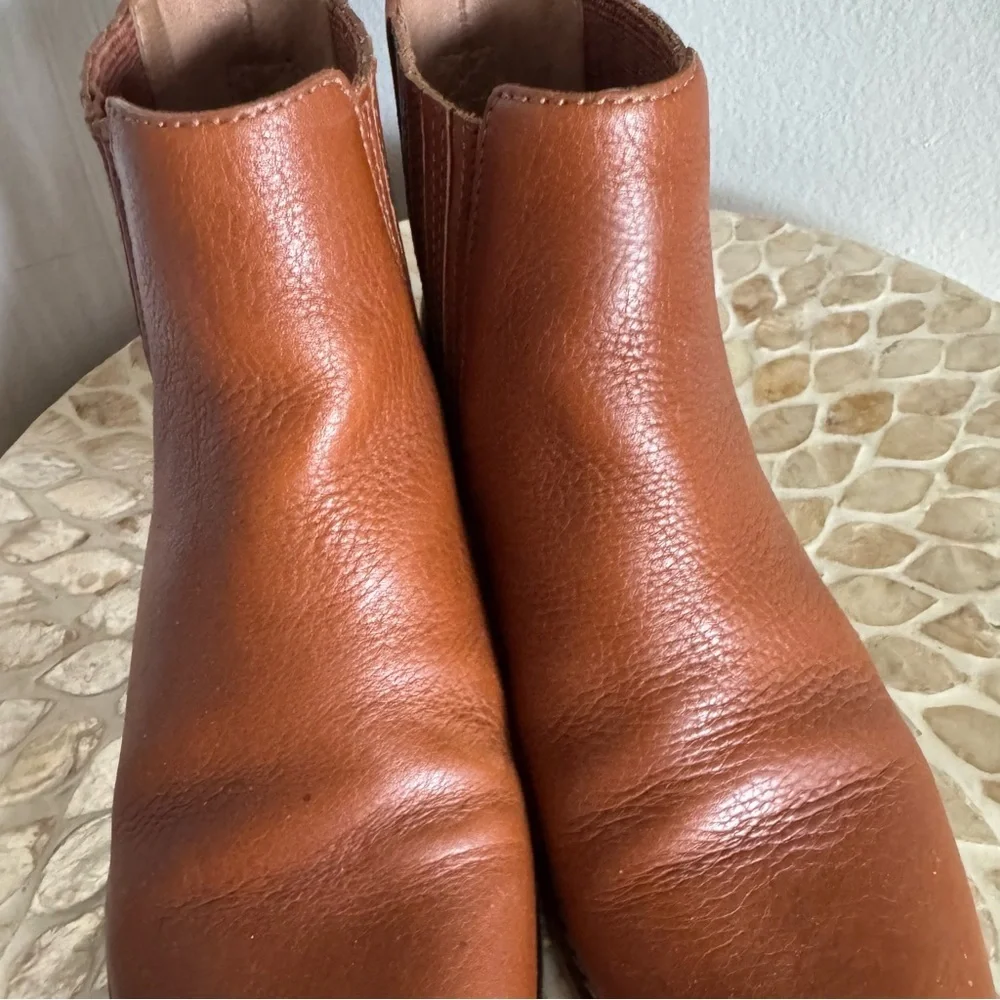 Madewell Tan Ainsley Chelsea Leather Ankle Boots size 6M - Picture 8 of 12